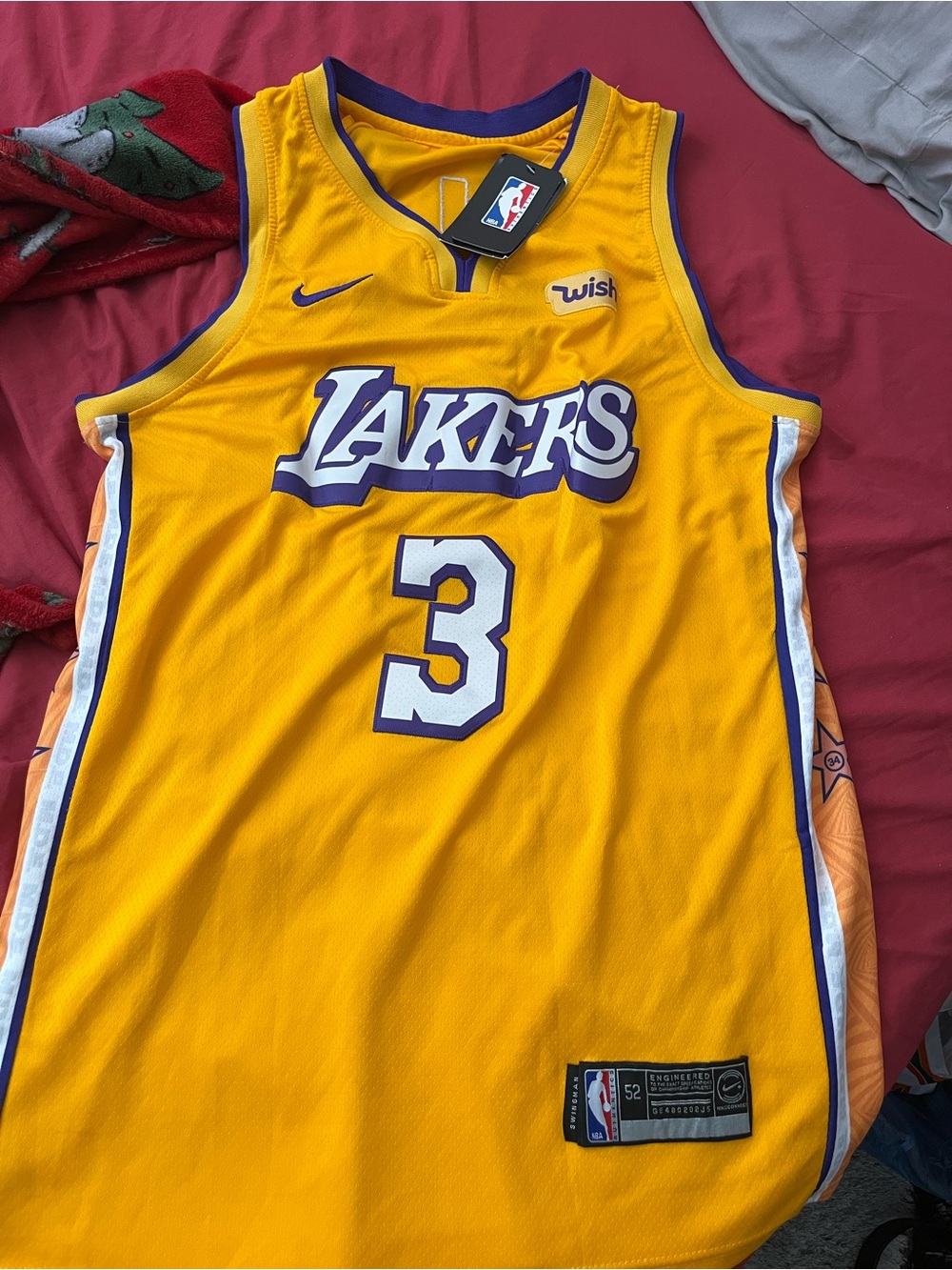 Men's Los Angeles Lakers Anthony Davis Gold 2019/20 Jersey - City Edition
